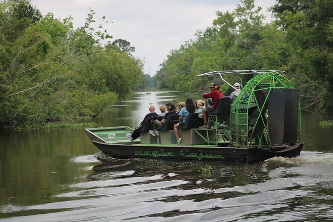 Airboat Swamp Tour - Boarding a modern airboat in Luling