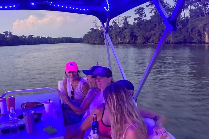 Bayou Booze Cruise Near New Orleans - Spotting Alligator Eyes on the Return Ride
