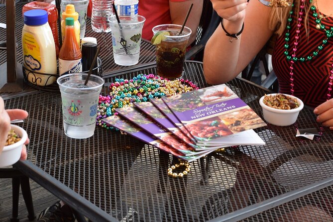 French Quarter walking Food Tour Famous Flavors of New Orleans - Little Vic’s and the muffuletta in a quiet courtyard