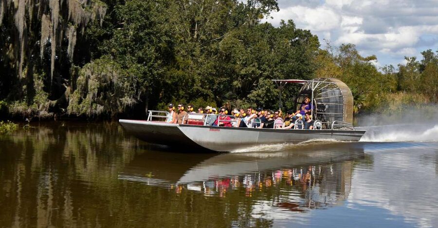 From Lafitte: Swamp Tours South of New Orleans by Airboat - Leaving New Orleans for the Lafitte wetlands