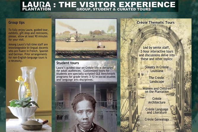 Laura Creole Plantation Guided Tour - Gardens, sugar fields, and the outdoor portion