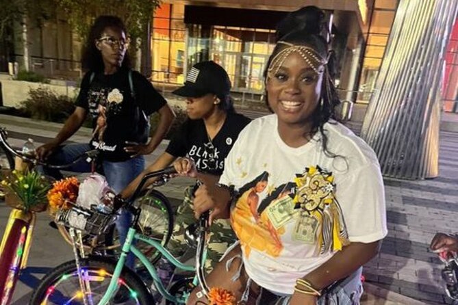 Music Party Bike Ride - Passing the National WWII Museum after dark