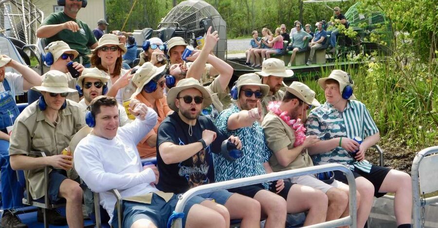 New Orleans: 16 Passenger Airboat Swamp Tour - Cypress, Spanish moss, and swamp plants
