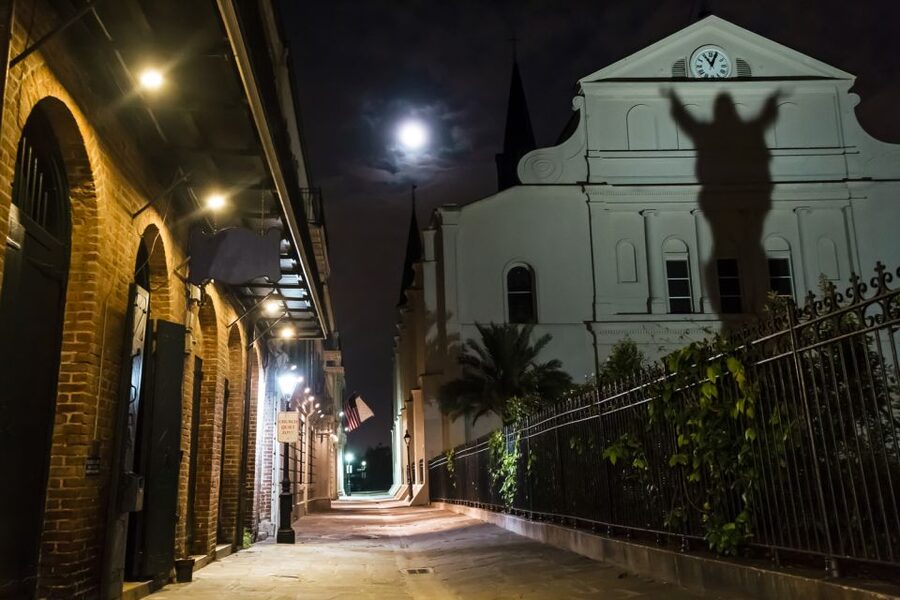 New Orleans: Cemetery Bus Tour At Dark with Exclusive Access - Passing St. Patrick Cemetery No. 1 and St. Louis Cathedral