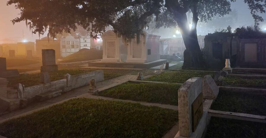 New Orleans: Cemetery Bus Tour At Dark with Exclusive Access - Riding through the French Quarter and Mid-City