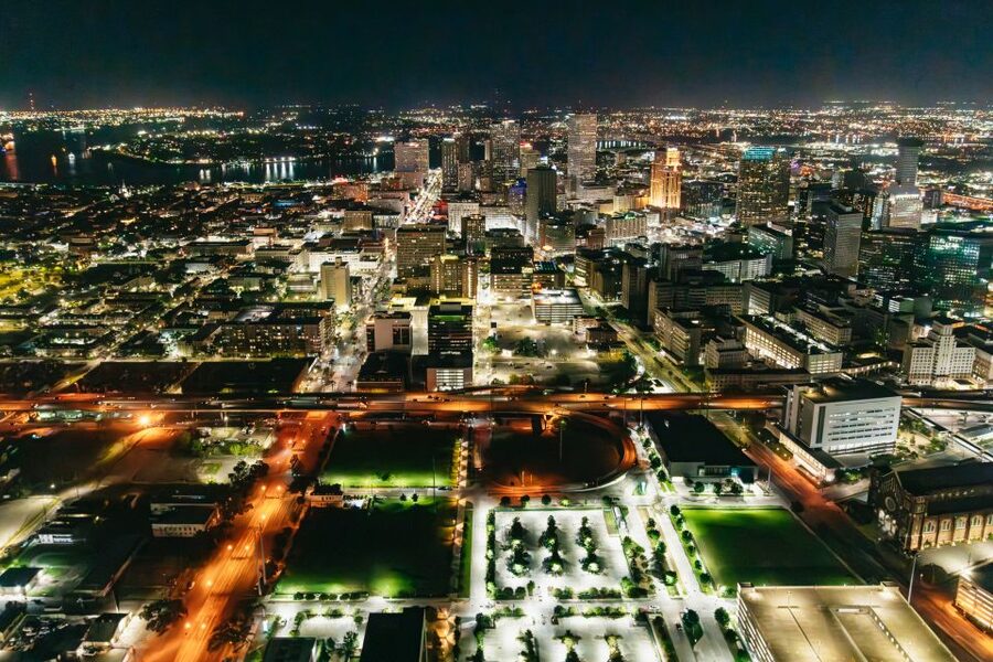 New Orleans: City Lights Helicopter Night Tour - The landmarks you will pick out below