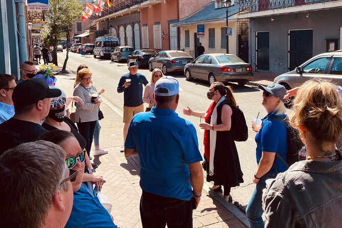 New Orleans Happy Hour Ghost Walking Tour Pub Crawl - The Toulouse bar and a coffin above your head