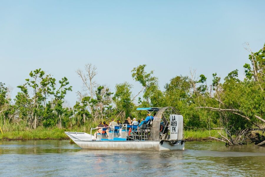 New Orleans: High Speed 9 Passenger Airboat Tour - Leaving the French Quarter for Jean Lafitte