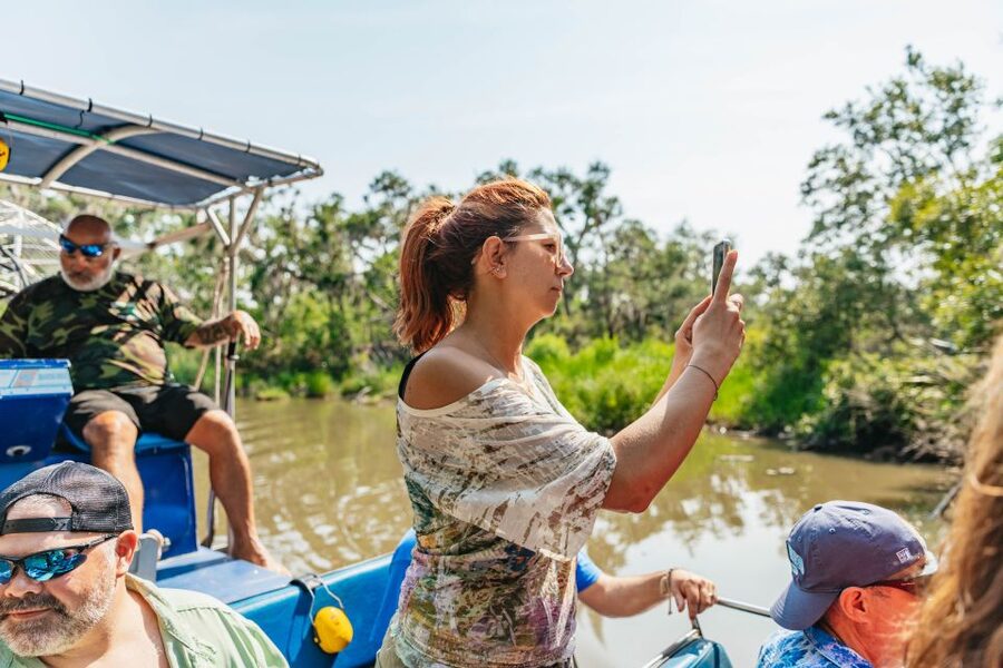New Orleans: High Speed 9 Passenger Airboat Tour - Boarding an Open Airboat