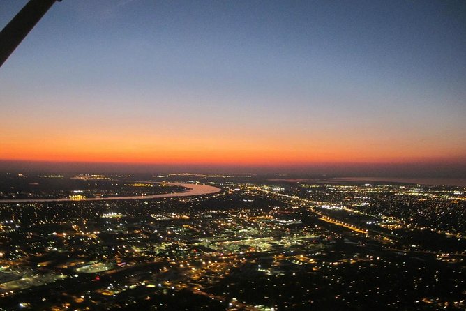 New Orleans Night Sightseeing Flight - From City Lights to the Bayou System