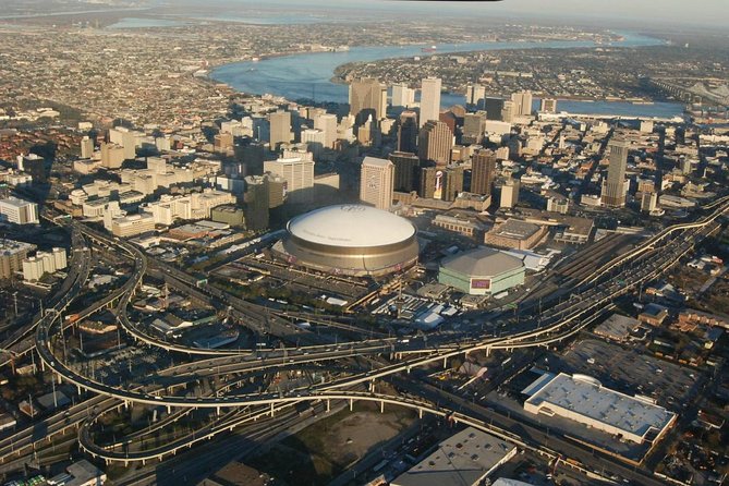 New Orleans Sightseeing Flight - The Superdome, Smoothie King Center, and port