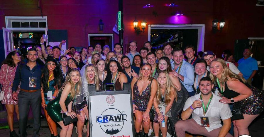 New Orleans: VIP Bar and Club Crawl Tour with Free Shots - Starting at the purple check-in table